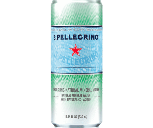 spellegrino sparkling natural mineral water can